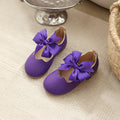 spring/autumn korean style girls' big bow princess shoes, wavy edge soft sole baby first walker leather shoes, multiple colors