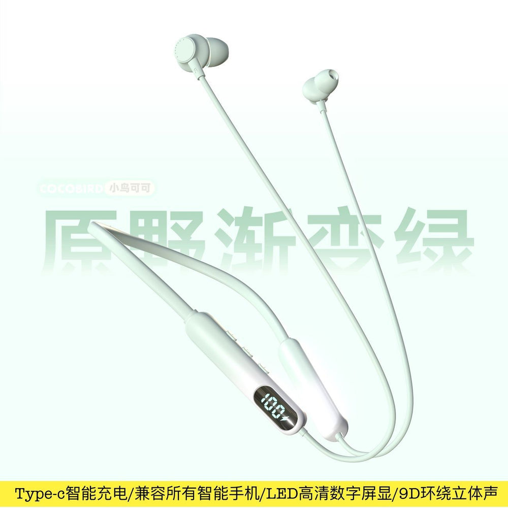 New wireless neckband bluetooth headphones - gaming, sports, noise cancellation, ultra-long standby, card slot, universal compatibility