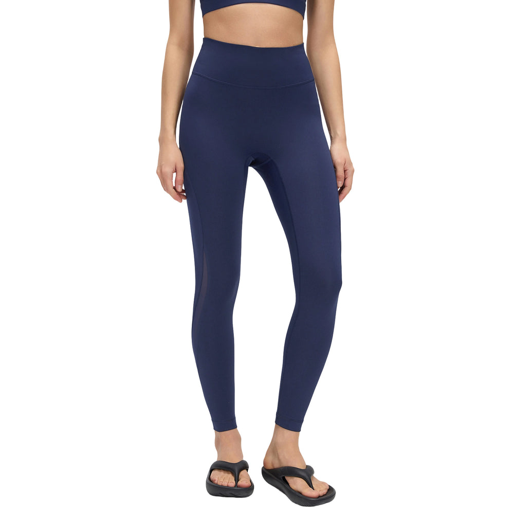 High-waisted butt-lifting leggings for women, mesh panel, breathable running & fitness training pants, barely-there yoga pants d26062