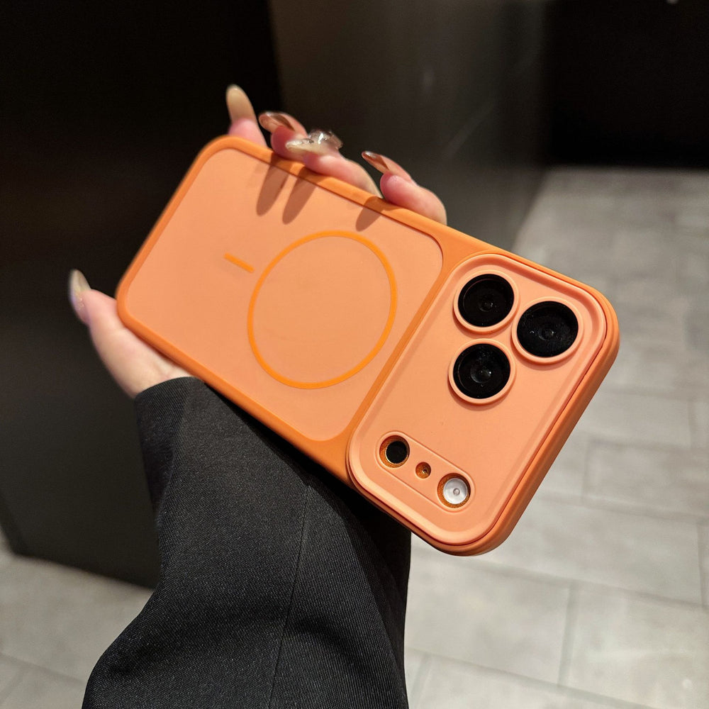 Two-tone magnetic apple 17 pro max phone case, compatible with iphone 16, integrated button protective cover, premium feel for iphone 11