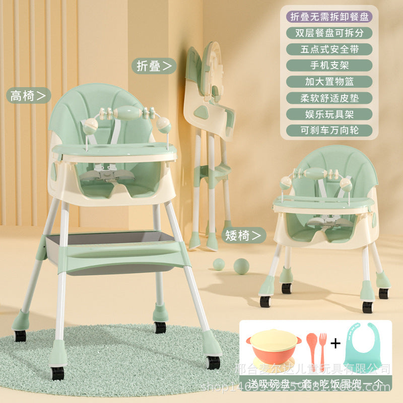 Baby Dining Chair Eating Multifunctional Foldable Portable Home Chair Baby Dining Table Chair Seat Children's Dining Table