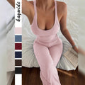 European and american cross-border style activewear yoga tank top and wide-leg pants set - women's  fall/winter casual fashion