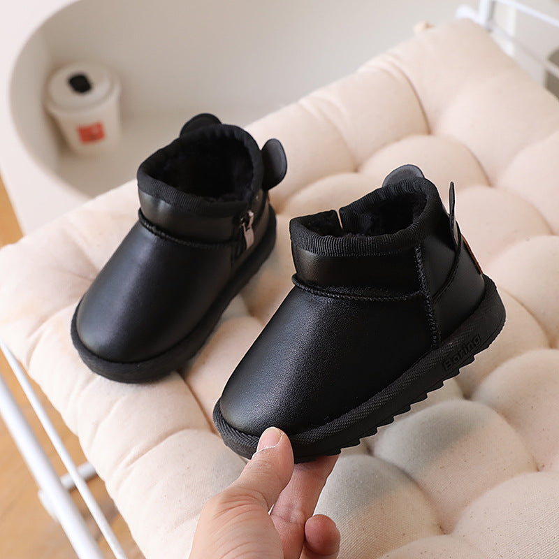 Kids' snow boots:  winter collection - baby cotton boots for boys and girls, thickened warm winter shoes, waterproof cotton shoes, toddler ankle boots