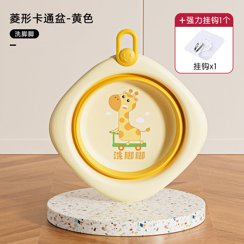 New arrivalkids cartoon foldable washbasin newborn baby essential foot washing butt special vertical material small basin