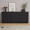 Minimalist sideboard, light luxury solid wood wine cabinet, wall-mounted tea cabinet, black storage cabinet, customer bedroom storage cabinet