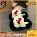 New arrival high-looking kt cat fur slippers flip-flops 2025fall and winteroutwear soft thick bottom non-slip cute cartoon