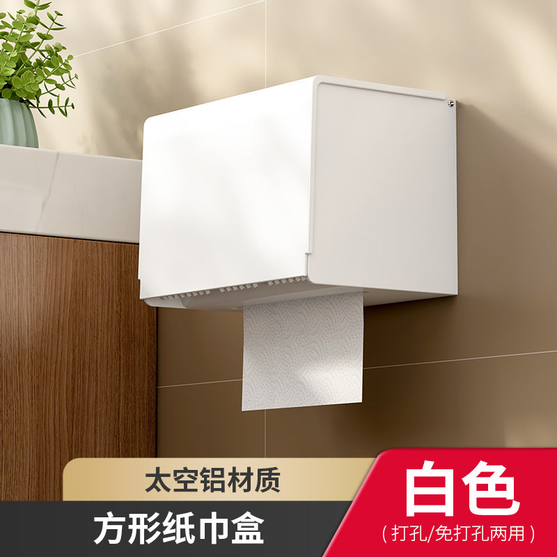 White towel rack No punching toilet Bathroom rack Toilet towel storage Bathroom hardware pendant set