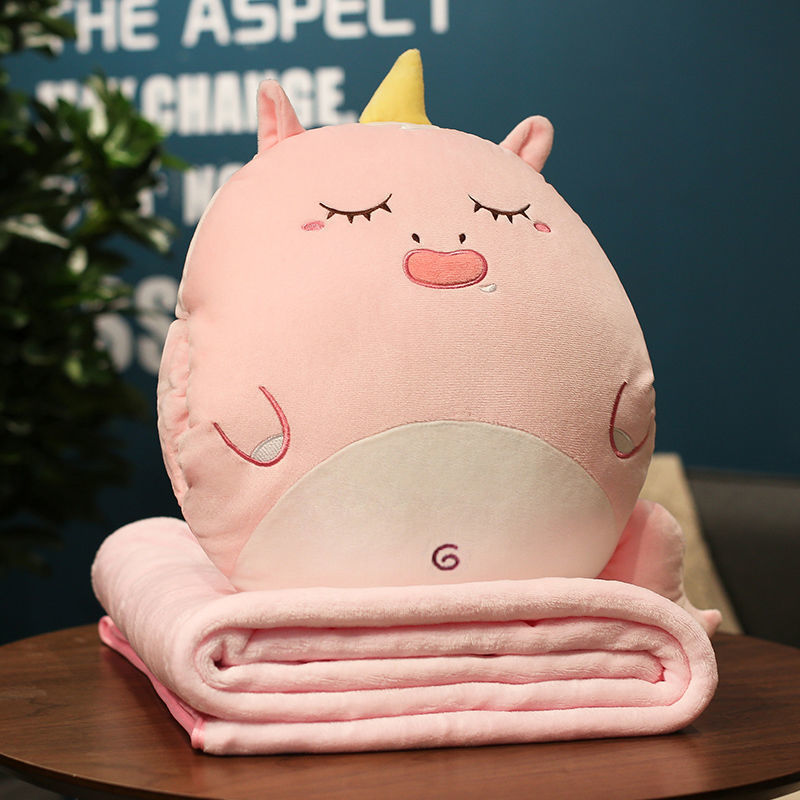 Office doll throw pillow quilt dual-purpose pillow sleeping multi-functional nap pillow blanket backrest pad three-in-one