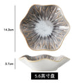 Retro grey lotus leaf plate