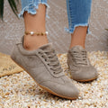 2026 spring new european and american style plus size women's shoes - lightweight, comfortable, flat, casual loafers - versatile lace-up design