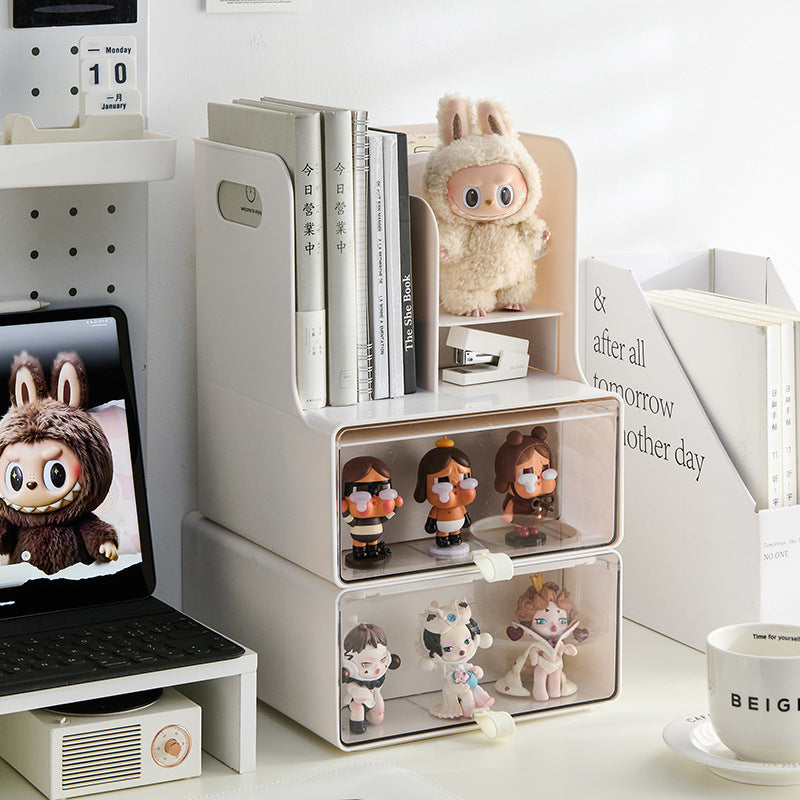 Desktop Bookshelf Storage Box Bedroom Stationery Student Oblique Pen Holder Sundries Desk Shelf Dormitory Organizer