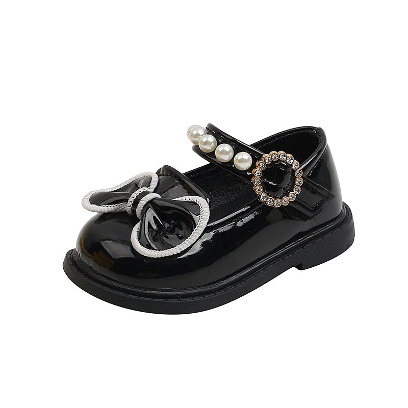 girls' leather princess shoes - spring/autumn soft sole baby first walkers - infant and toddler girls' shoes - girls' loafers/single shoes