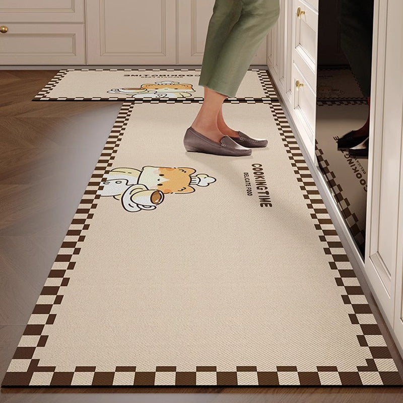 Kitchen floor mat non-slip oil-proof  new diatom mud wipeable no-wash special mat water-absorbent no-wash floor mat