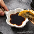 Japanese retro ceramic plate - minimalist plum blossom dish with handle, mustard sauce saucer, hotel-style sauce and condiment dish - wholesale