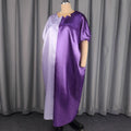 women's clothing african casualplus sizefashionloose robe round neck cut outcontrast colordressbubudress