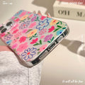 Suitable for apple 16promax niche all-inclusive mobile phone case iphone15 summer imd full screen flower protective cover