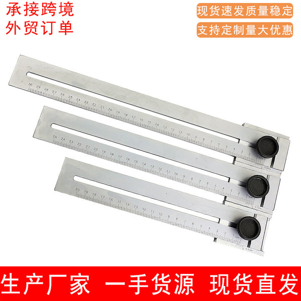 Scribing square ruler 0/200/250/300mm Scribing ruler Straight ruler Woodworking Scribing ruler, Scribing marking ruler