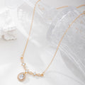 Water drop necklace wholesale european and american cross-border jewelry personalized diamond-encrusted niche high-end versatile autumn and winter sweater pendant for women