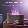 colorful simulated flame aroma diffuser - ultrasonic essential oil humidifier for home bedroom ambient lighting