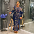 african women's plus size new elegant fashion rhinestone beaded bodycon dress evening gown