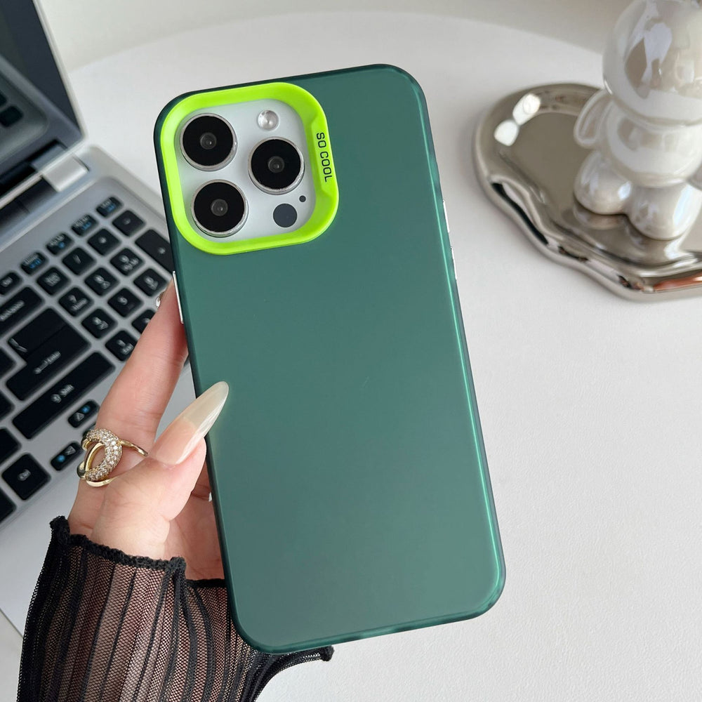Suitable for apple 15promax skin-feeling protective case iphone14 laser imd pure color material color silver mobile phone case