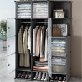 Simple wardrobe storage cabinet assembly - bedroom, rental, dormitory use - small storage cabinet