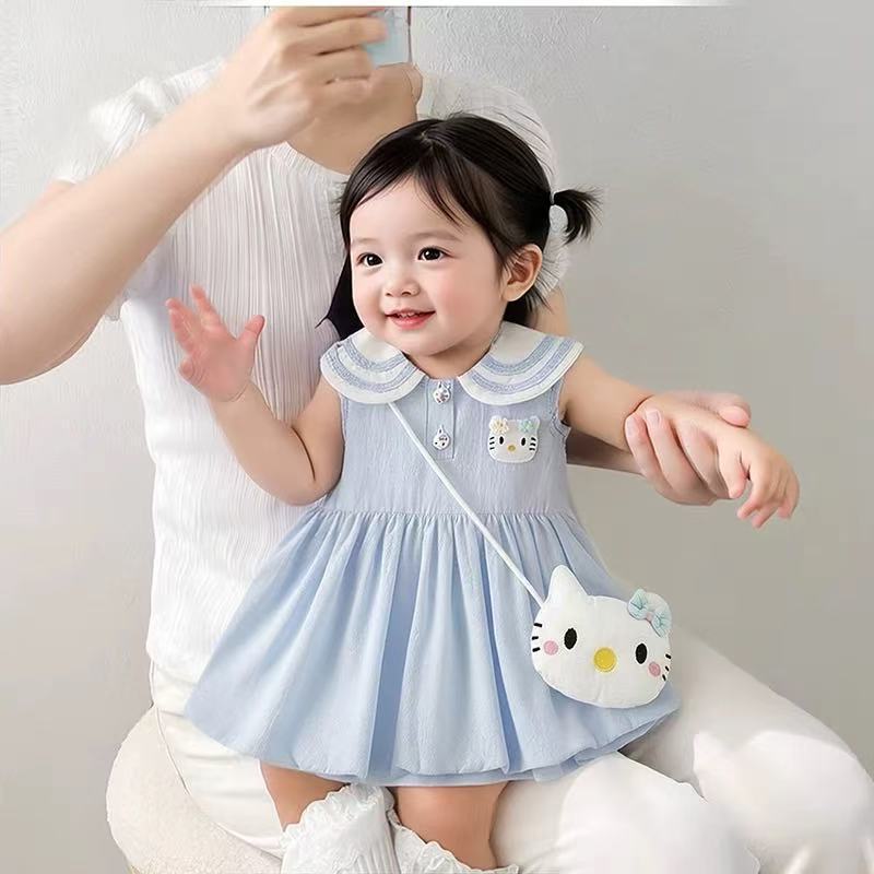Summernew arrival cartoon baby girl bag butt skirt 100 days sweet baby clothes triangle romper summer clothes one year old romper