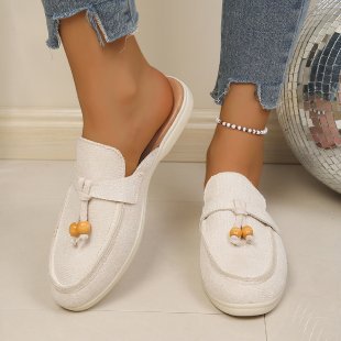 spring/summer new arrivals: plus-size women's half-slipper shoes for cross-border e-commerce. sizes 36-43 available. wholesale options available. dropshipping to  and