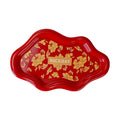 Minimalist style new year red snack tray dried fruit plate living room bedroom desktop organizer office glasses storage tray