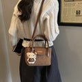 Simple and stylish crossbody bucket bag, 2025 autumn/winter vintage-inspired commuter casual bag, understated luxury niche handbag, shoulder bag
