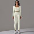 new arrival seamless jacquard knitting yoga wear breathable tight sports suit high waist hip lifting running fitness wear