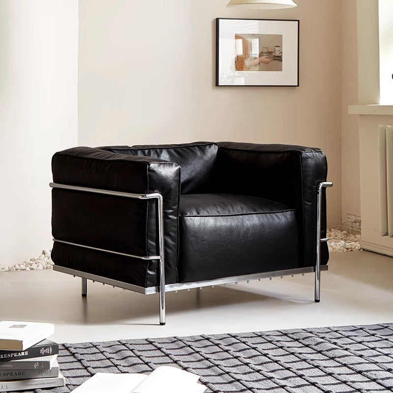 Nandi lc3 genuine leather sofa le corbusier medieval designer bauhaus living room italian minimalist single row sofa
