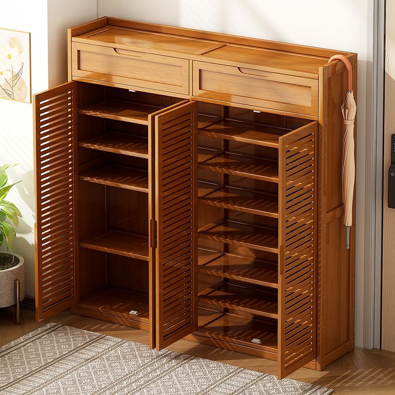 Shoe cabinet for home door nanzhu simple four-door multi-layer large-capacity balcony shoe storage cabinet dust-proof large shoe rack