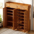 Shoe cabinet for home door nanzhu simple four-door multi-layer large-capacity balcony shoe storage cabinet dust-proof large shoe rack