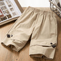 [quick-drying high-elastic shorts] children's thin quick-drying shorts, medium and large children's elastic workwear shorts outwear summer yh