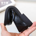 Vancahao kids' british style black leather loafers -  spring/autumn new collection - girls' fashion slip-ons