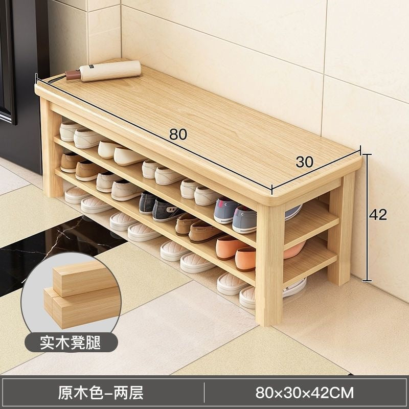 Solid wood leg shoe changing stool for home door can sit storage scandinaviancasual shoe stool small apartment entrance stool