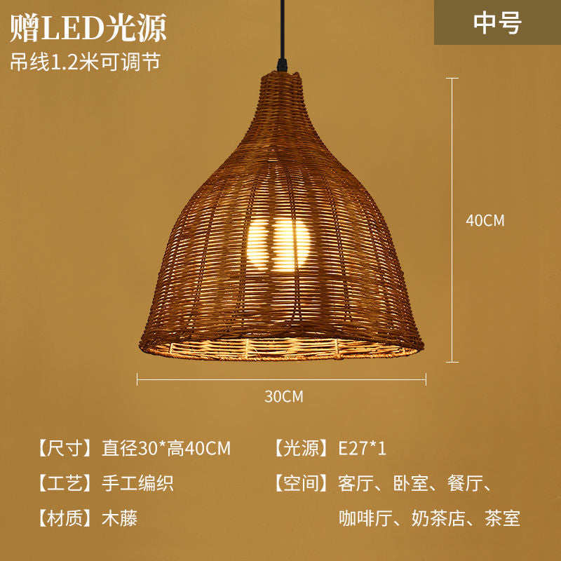 Straw hat chandelier southeast asian rattan creative bamboo art restaurant wedding store hotel b&b lampshade bamboo woven decorative chandelier