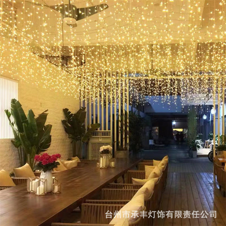 LED ice strip light string waterfall curtain light Gypsy lights outdoor project = lighting ambient light decorative light string light