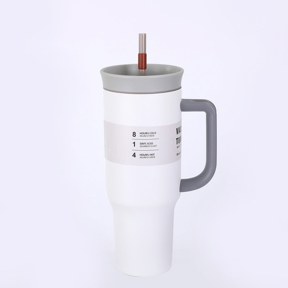 Amazon 40oz large capacity car cup 304 stainless steel vacuum insulated tumbler with straw and handle - ice tumbler