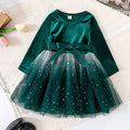New girls' clothing: red long-sleeve dress for baby girls - new year's outfit - direct from the manufacturer