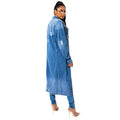 Amazon  women's denim jacket  european and american new trendy washed blue distressed slim-fit denim windbreaker