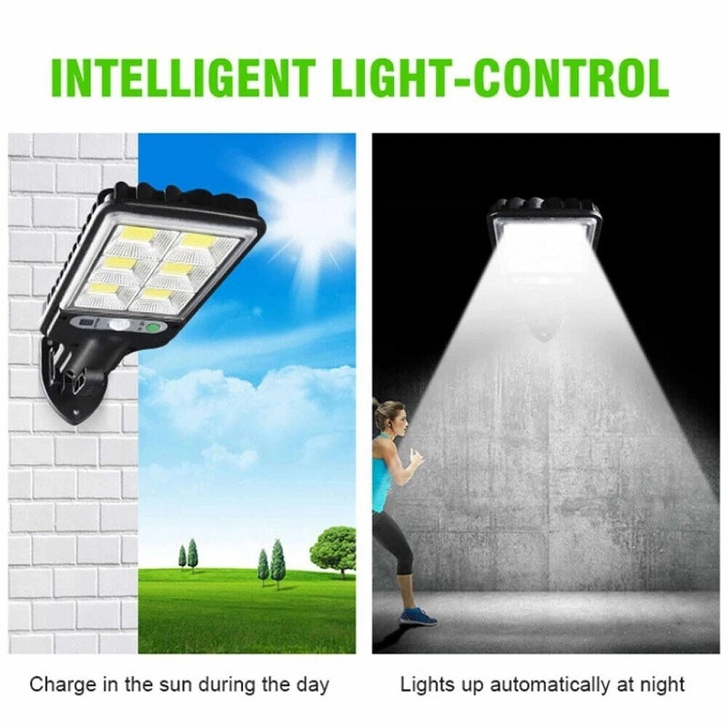 Cross-border outdoor solar street light new lighting human body induction lawn garden light with remote control waterproof garden light