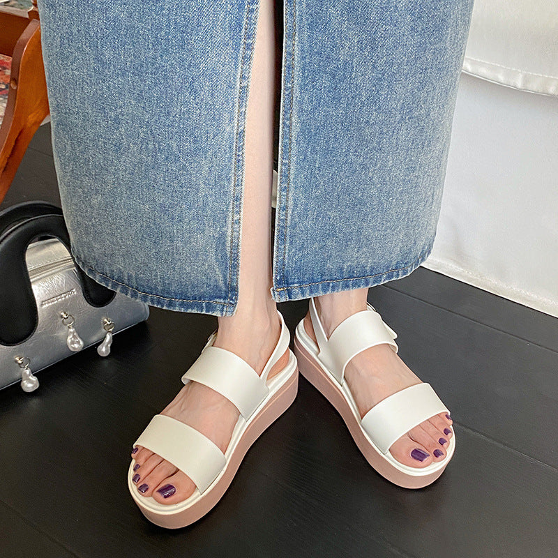 thick-soled slippers women's summer outwear heightenednon-slipfashioneasiest for match slippers women cross-border export wholesale