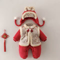 Baby new year clothes winter clothing chinese style one-piece small month-old baby girl new chinoiserie hundred days red outing climbing suit