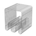 Same-day delivery of wrought iron line small coffee table, creative newspaper and magazine rack, storage bookshelf, bedside table, living room sofa side table