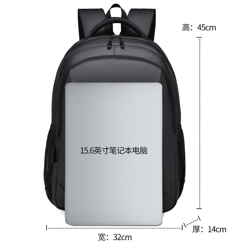 New backpack, high-end business backpack, men's large-capacity leather film commuting computer bag, travel outdoor wholesale