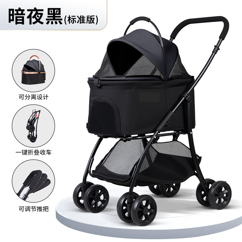 Inlair pet stroller - foldable dog and cat carrier for small breeds like poodles - lightweight pet stroller for amazon pet stores