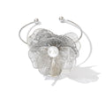 Flower ring wholesale european and american cross-border temperament exaggerated bracelet for women niche style high-end sense of hollow stacked layered bracelet