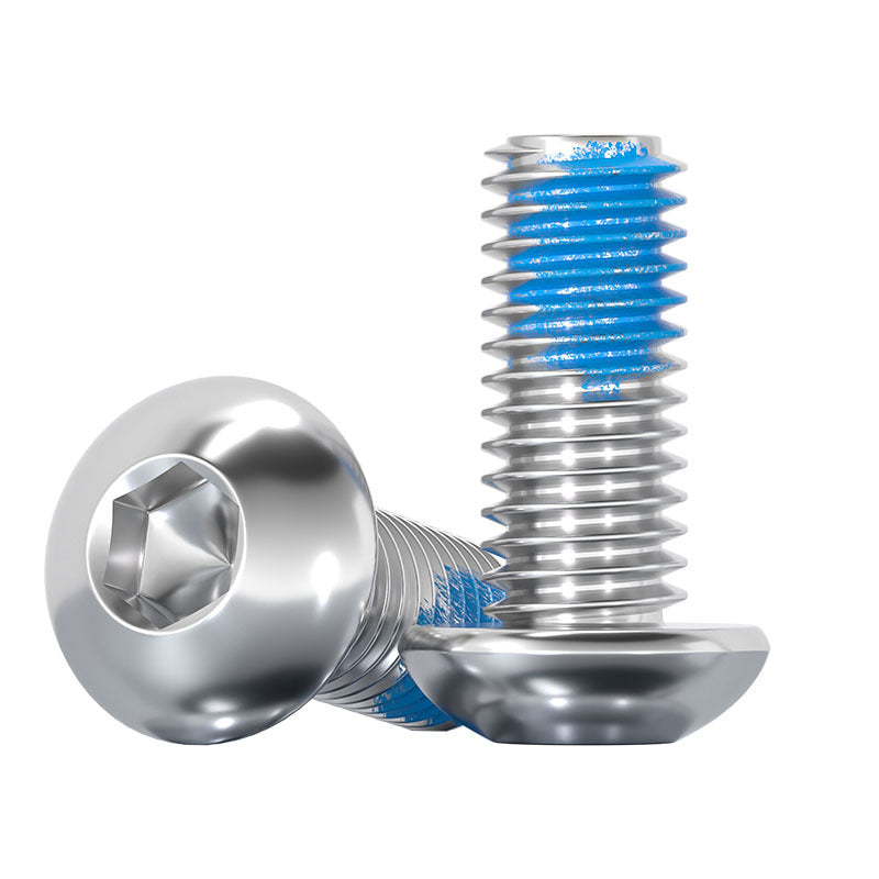 304 stainless steel round head hexagonal dispensing screw glued anti-loosening and non-slip resistant screw M2M3M4M5-M12